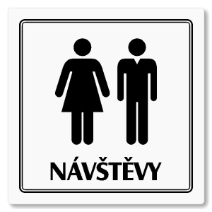 WC návštěvy, 80x80mm, bílá, Utah